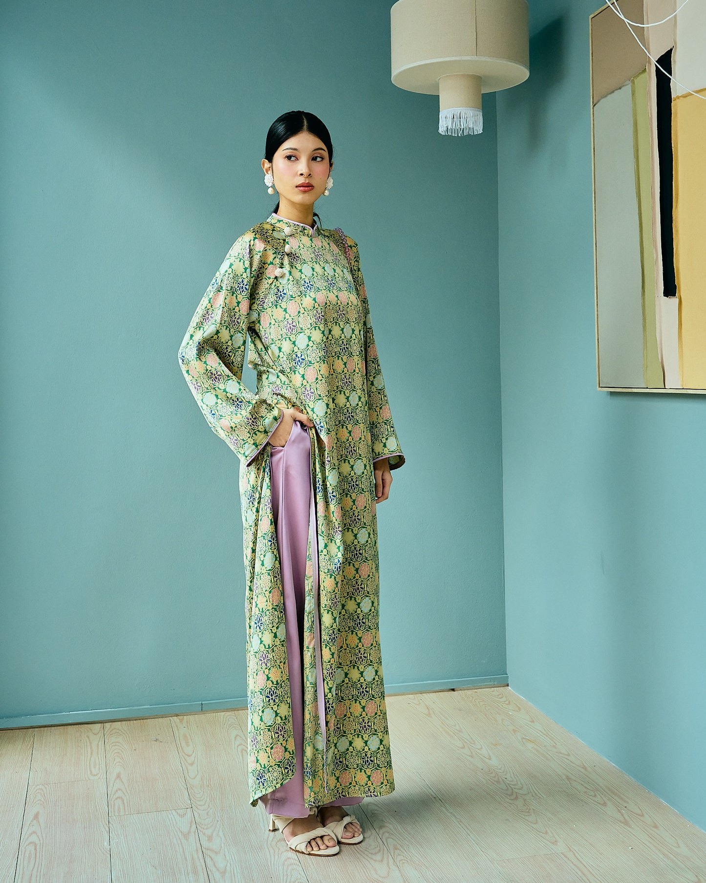 DIYA Vietnam Set in Green/Lilac