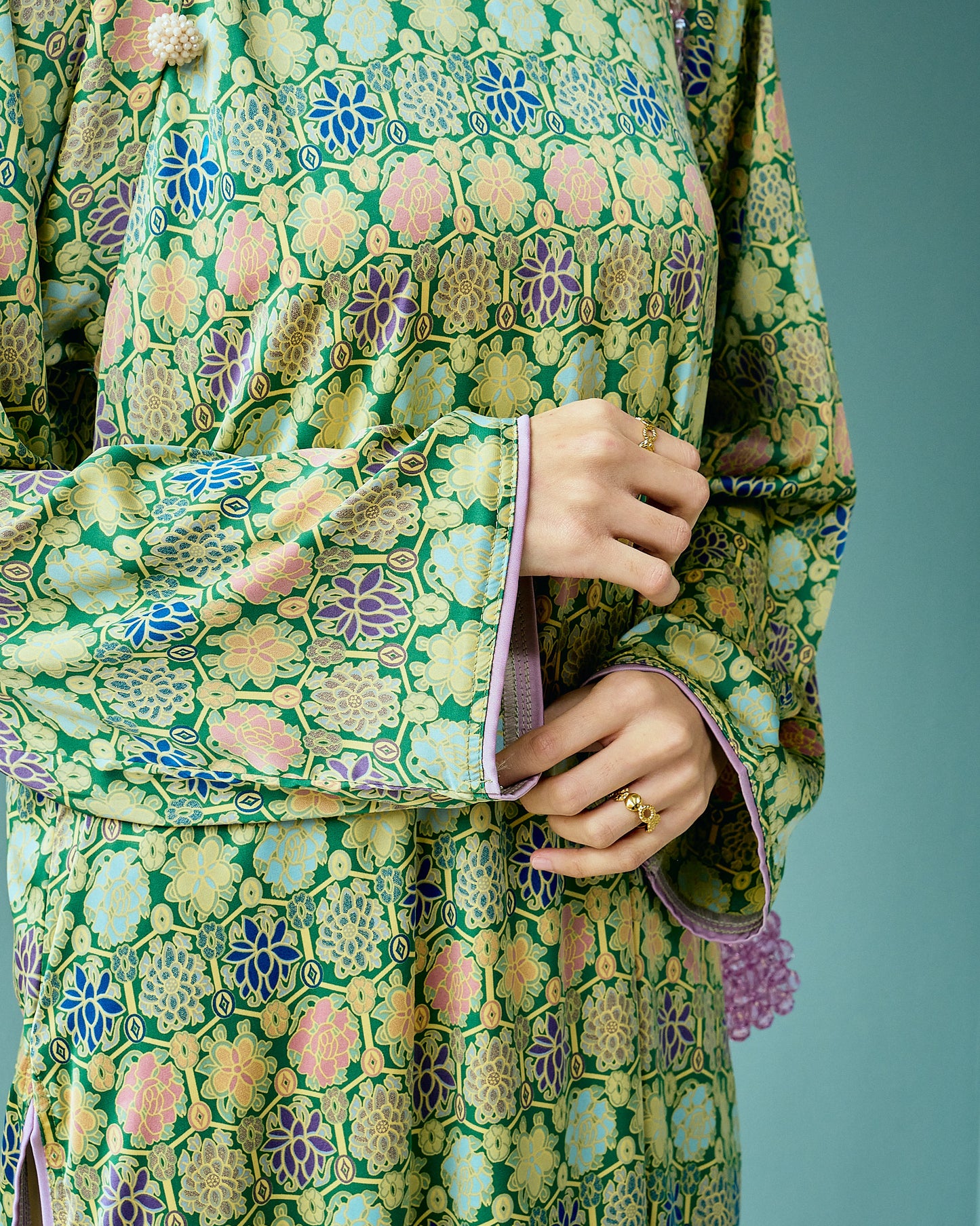 DIYA Vietnam Set in Green/Lilac