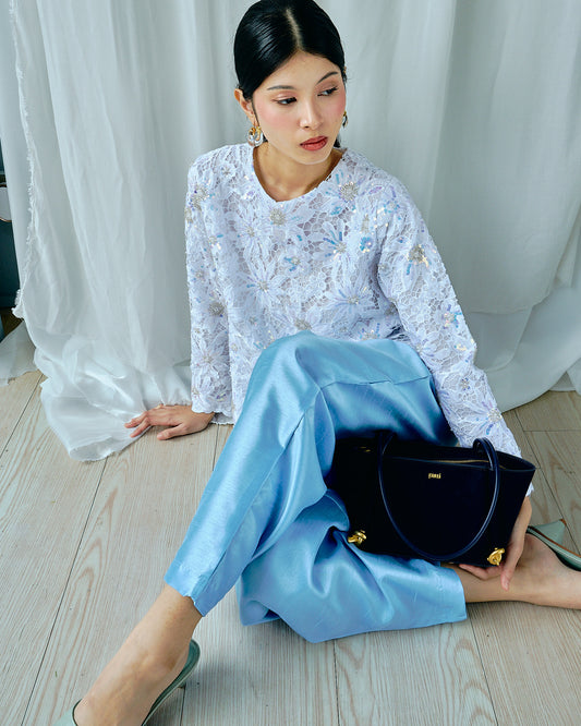 RIA Barrel Pants in Blue