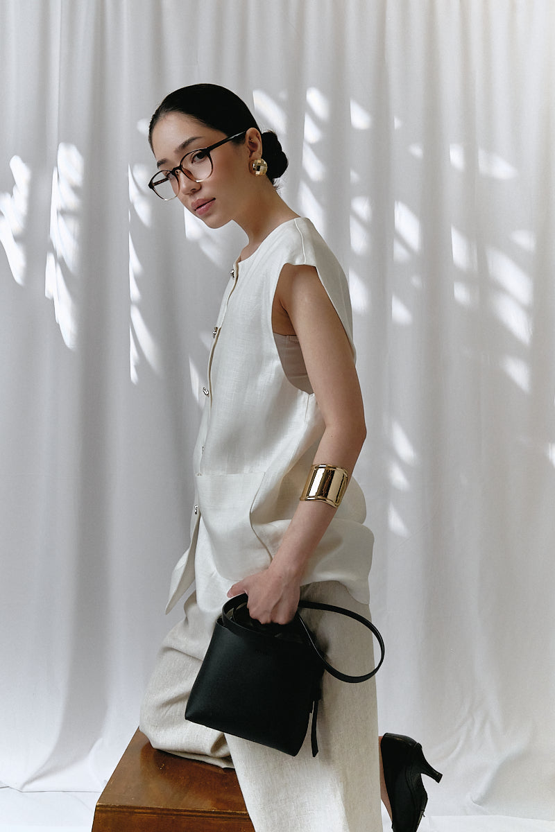 Keena Linen Jorts in Sand