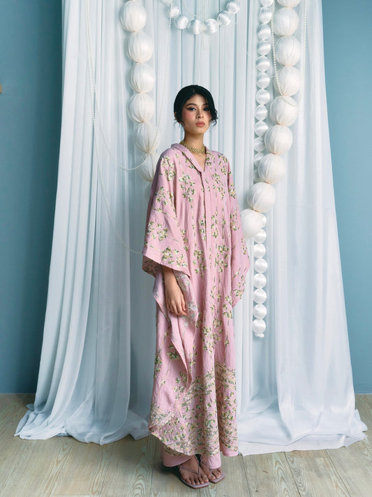 ARYA Beaded Kafaya in Pink