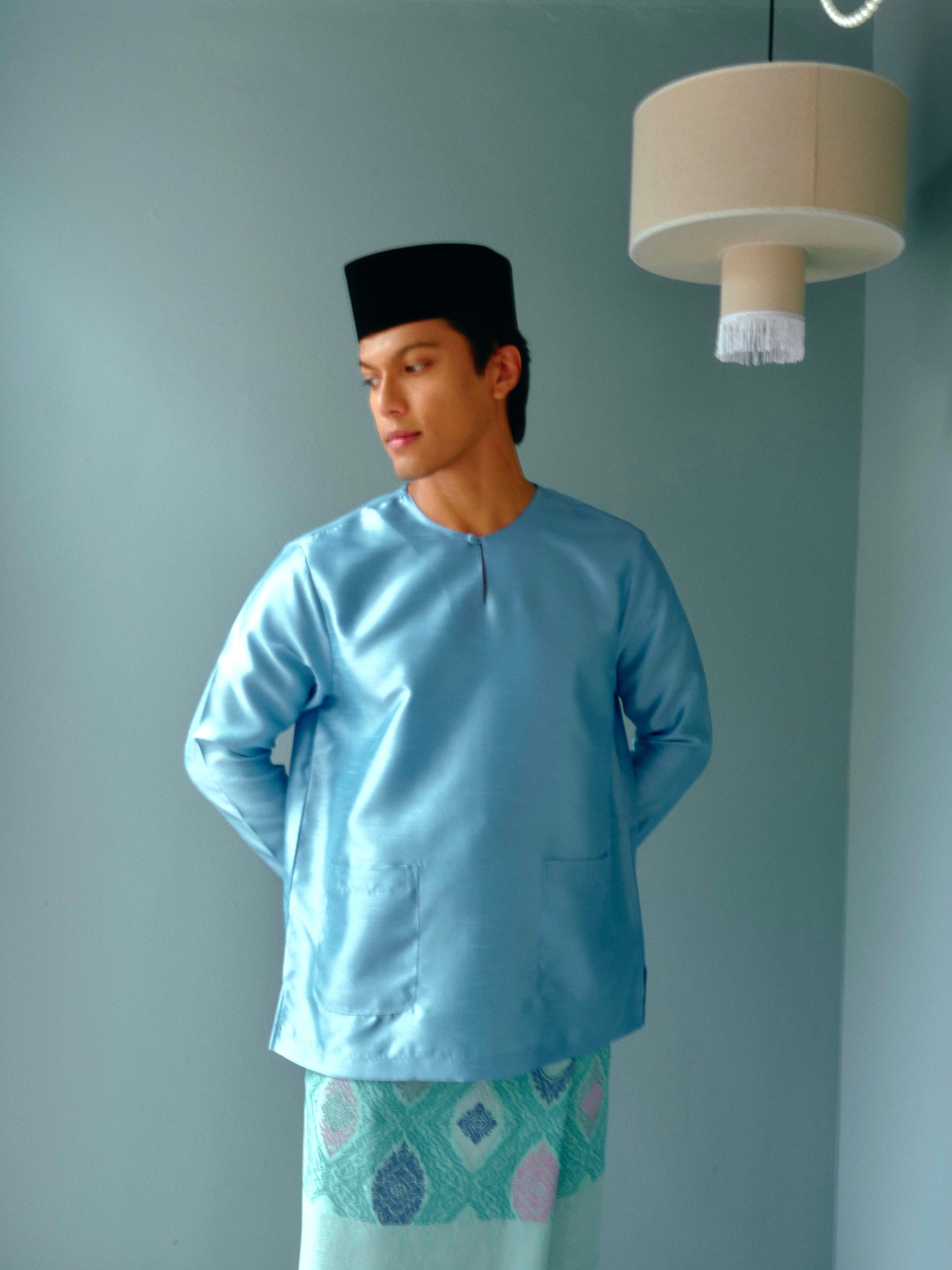 TUAN Baju Melayu Top in Blue