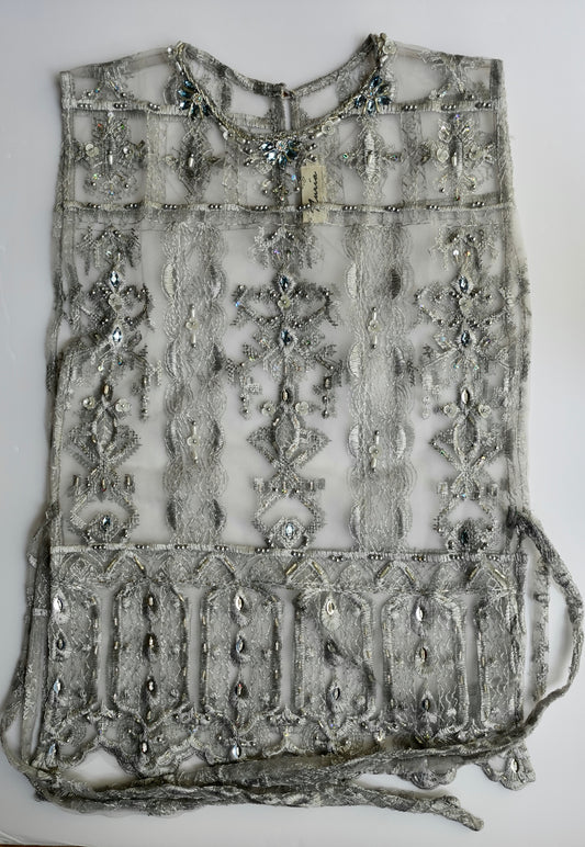 Puspa Lace Vest in Silver (Design 3)