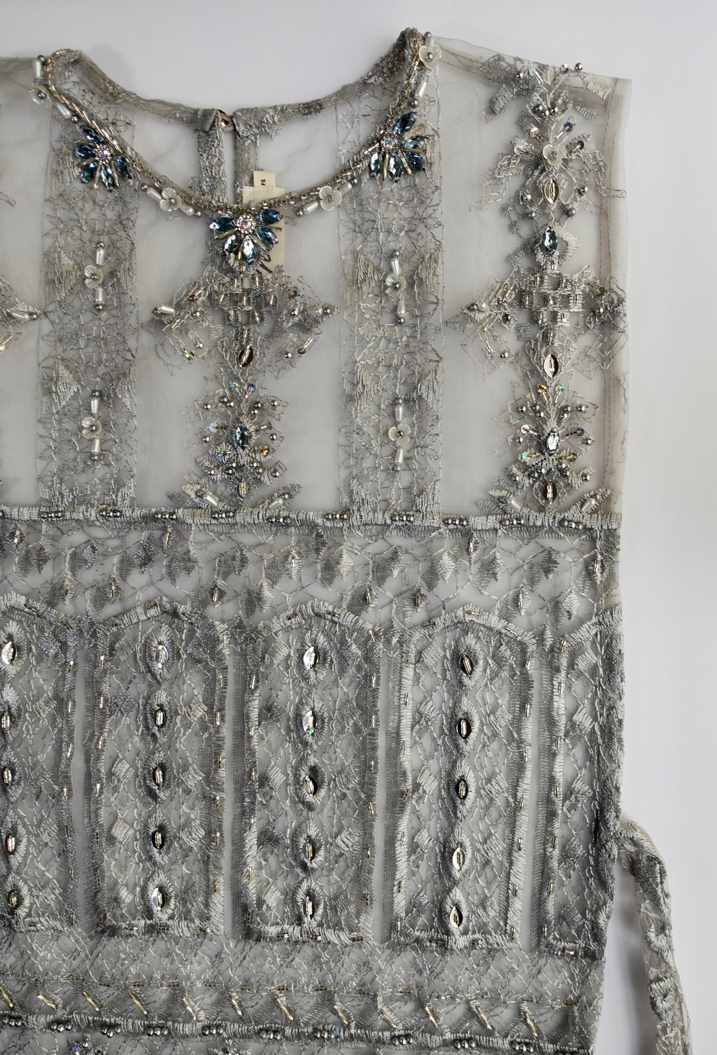 Puspa Lace Vest in Silver (Design 4)