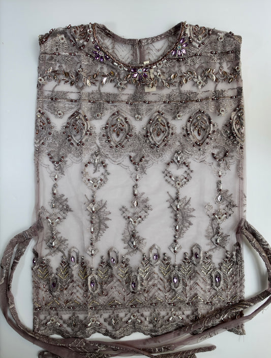 Puspa Lace Vest in Purple