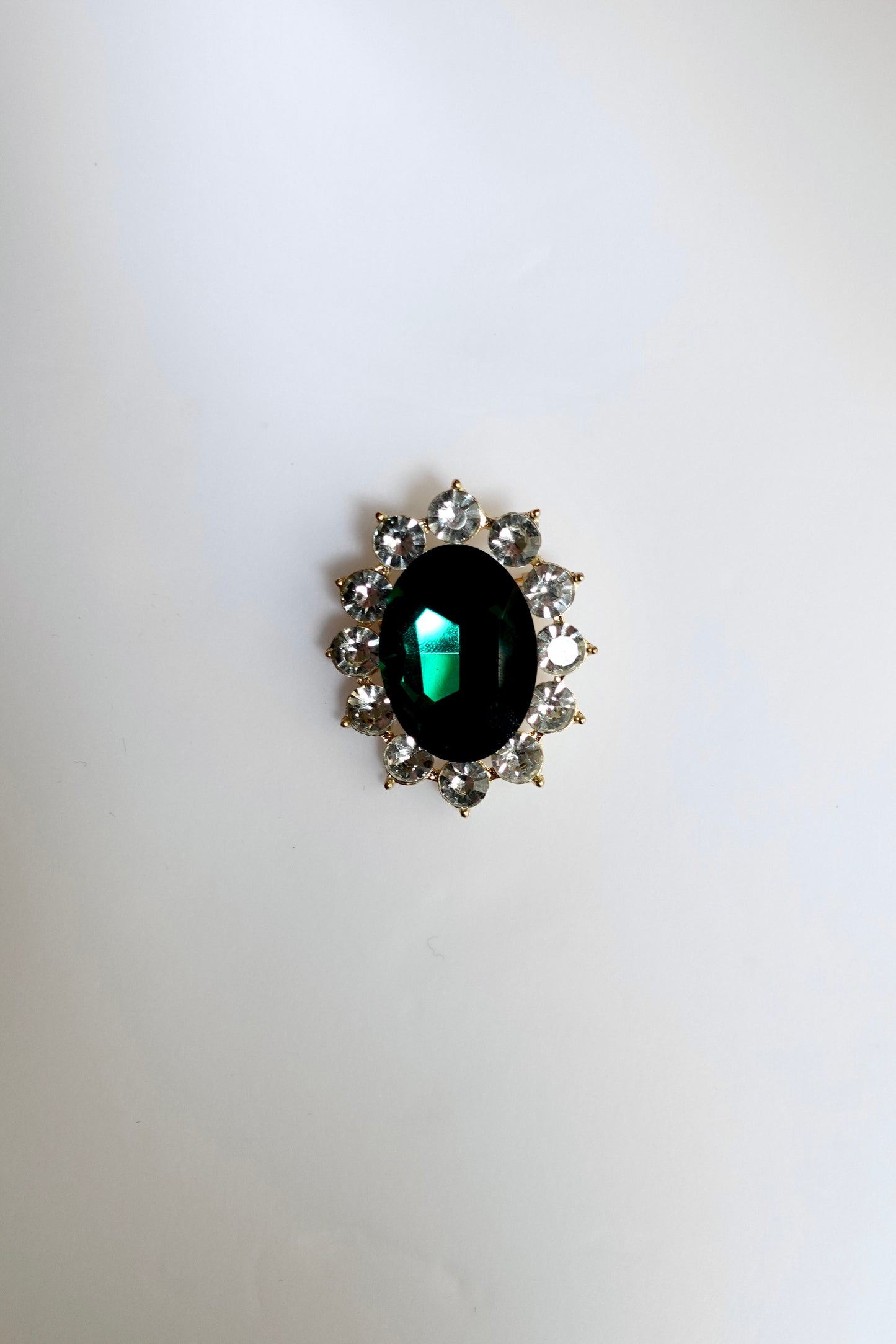 Emerald Diamond Brooch