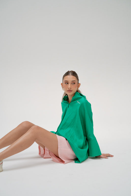 Moma Linen Shorts in Pink