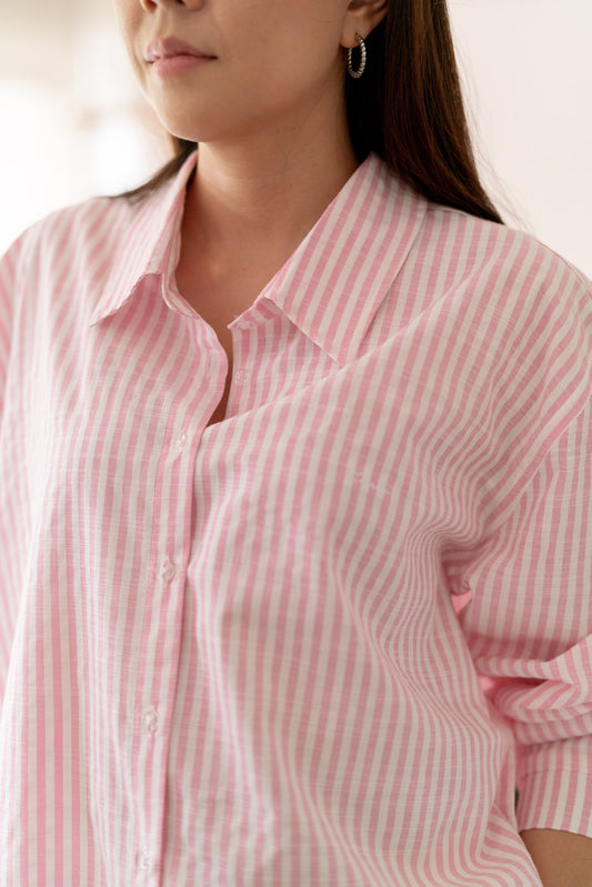 Candy Striped Shirt in Pink