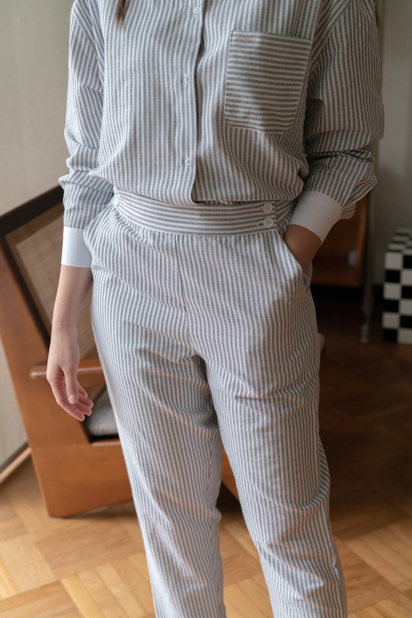 Jane Grey Stripe Co Ords Set (Size L/XL)