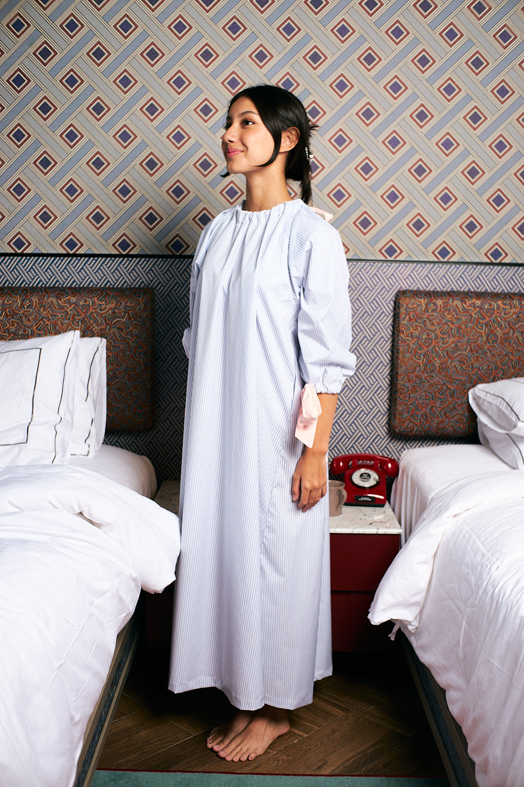 Angie Baby Blue with Ribbon Night Gown