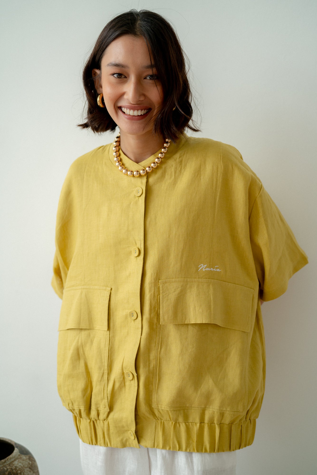 Julia Top in Mustard