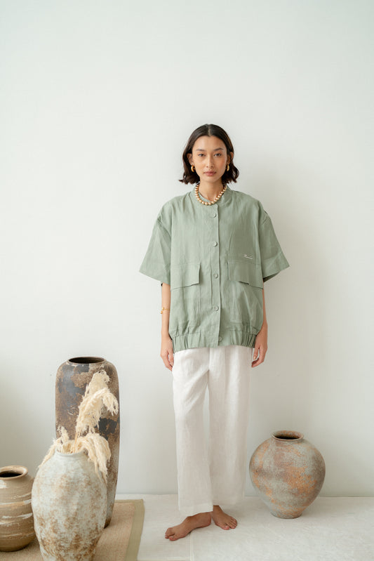 Julia Top in Sage