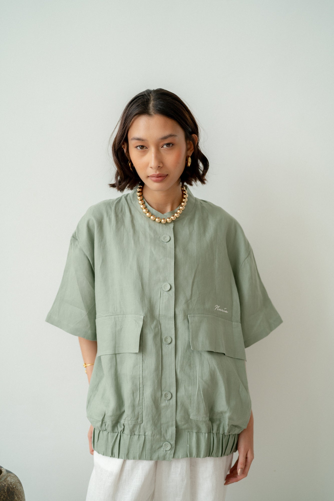 Julia Top in Sage