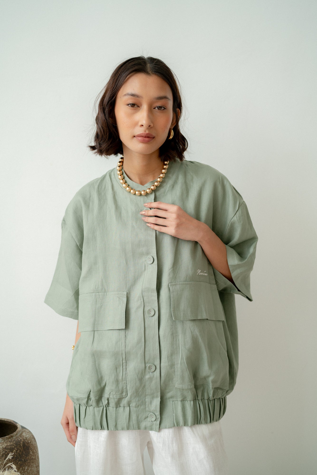 Julia Top in Sage