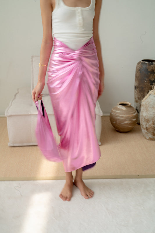 Metallic Pareo in Pink