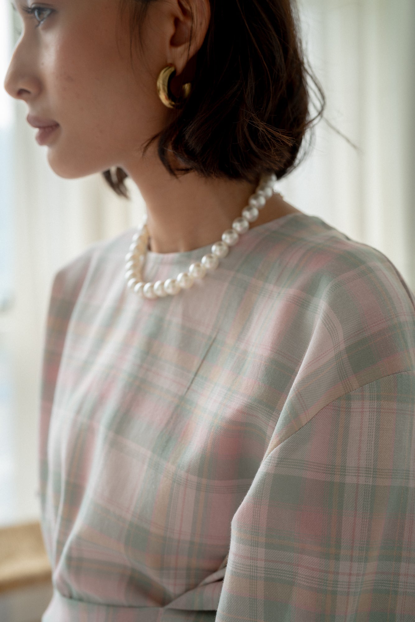 Isla Tartan Top in Green