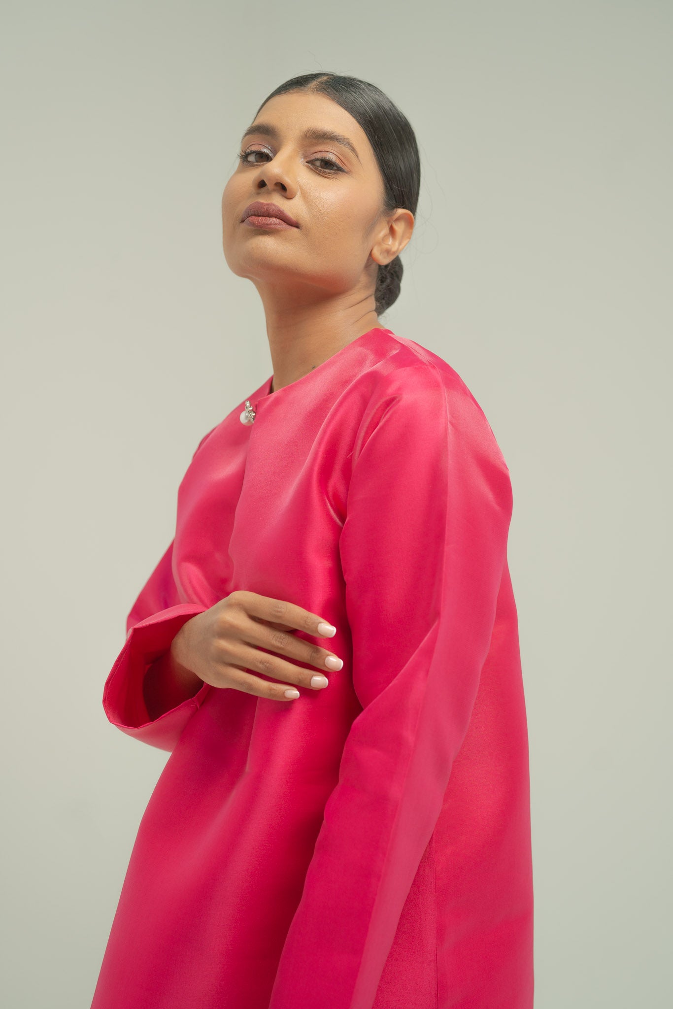 Phelia Kurung Set in Fuschia