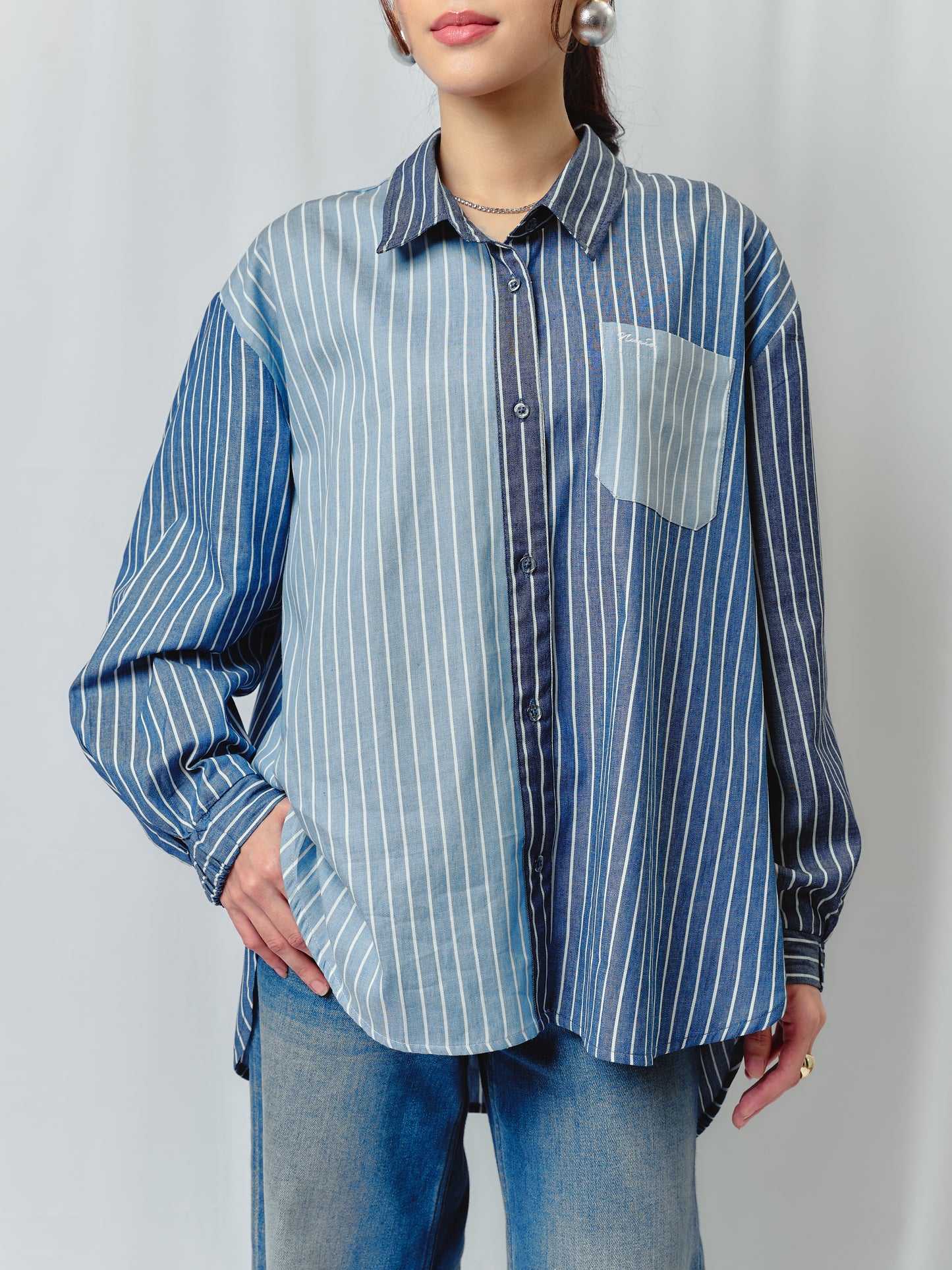 Lolly Multicoloured Chambray Denim Signature Shirt