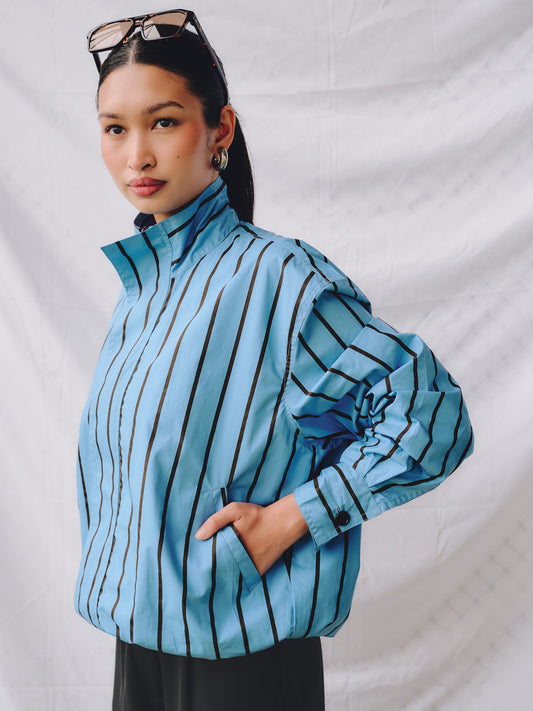 Riley Bomber Jacket in Blue
