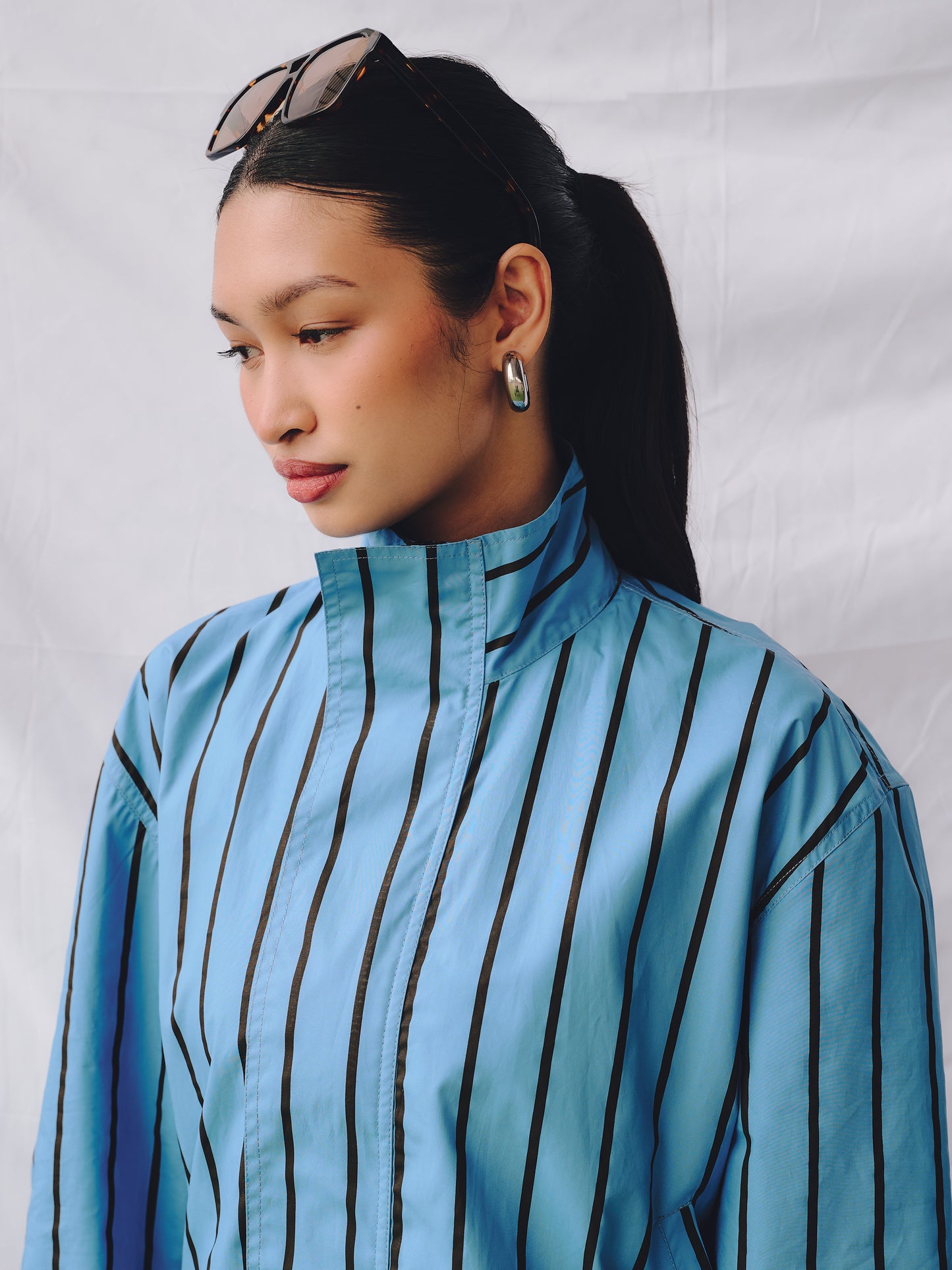 Riley Bomber Jacket in Blue