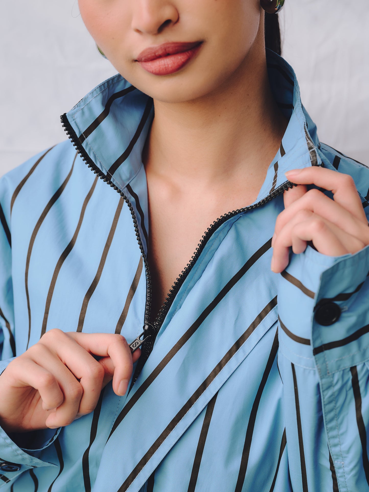 Riley Bomber Jacket in Blue