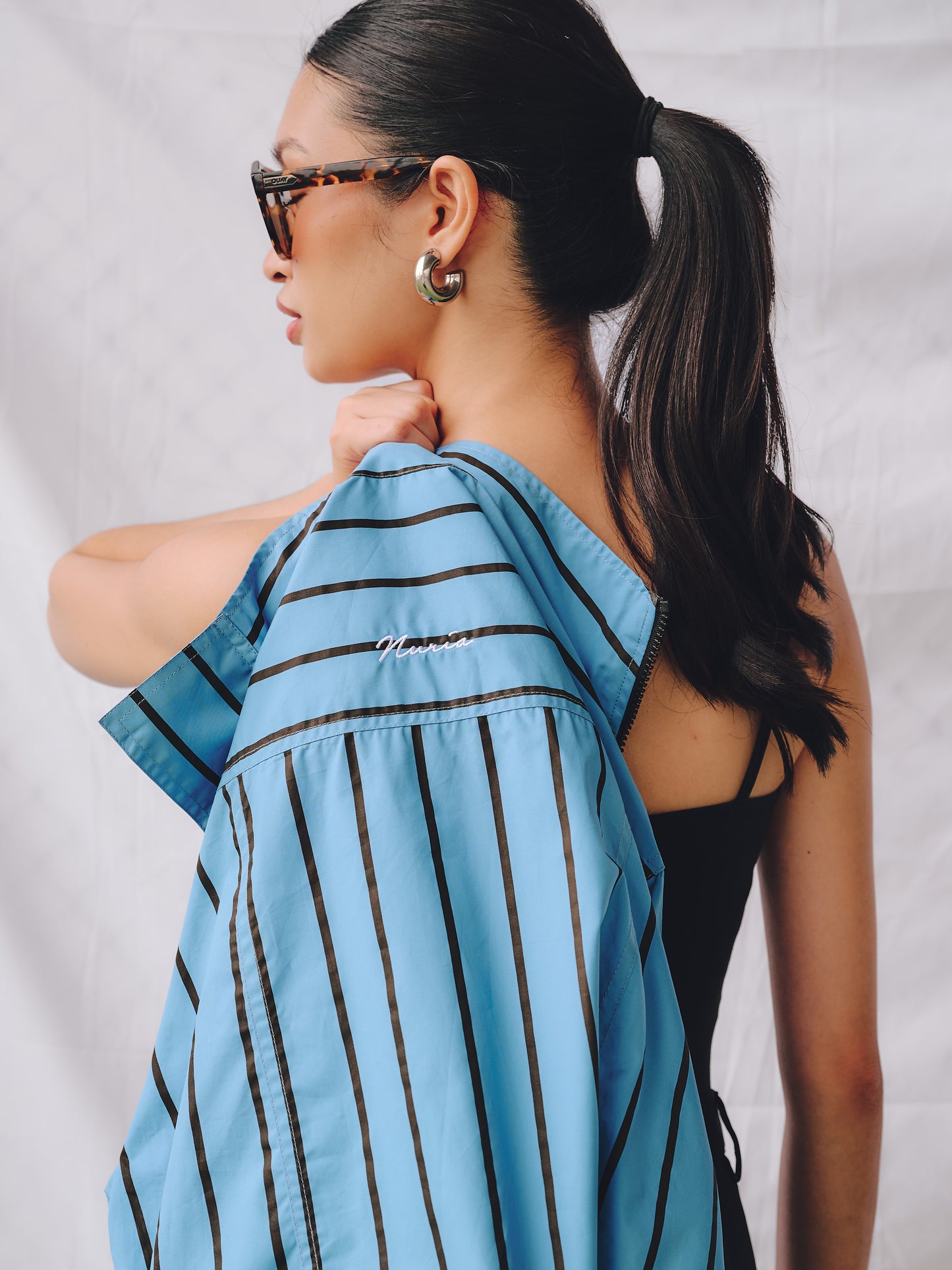 Riley Bomber Jacket in Blue