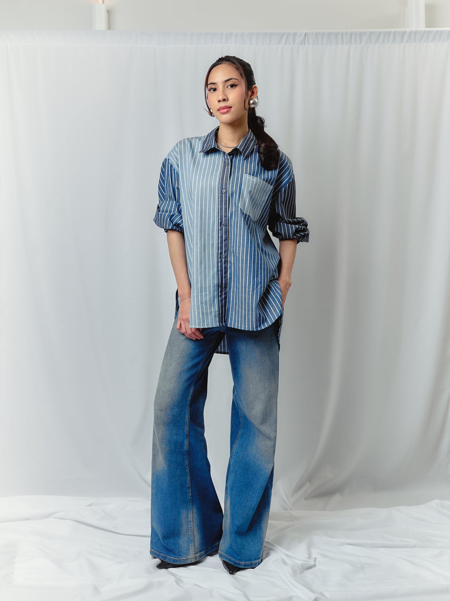 Lolly Multicoloured Chambray Denim Signature Shirt