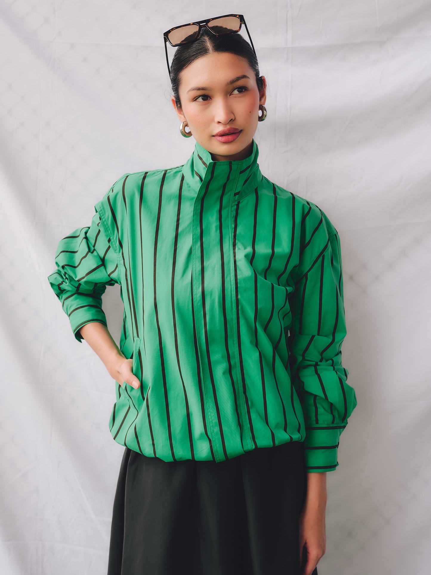 Riley Bomber Jacket in Green
