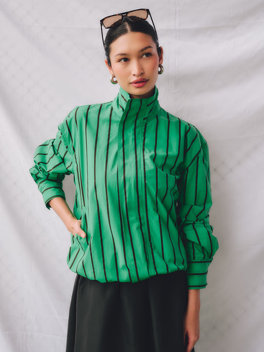 Riley Bomber Jacket in Green