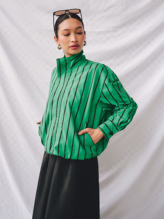 Riley Bomber Jacket in Green