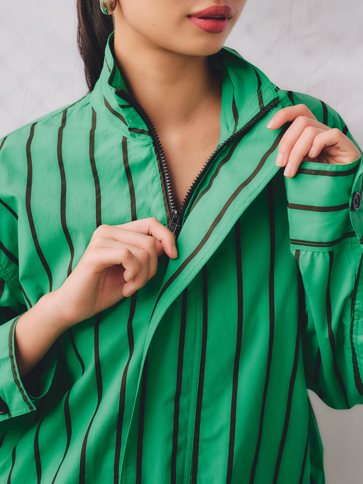 Riley Bomber Jacket in Green