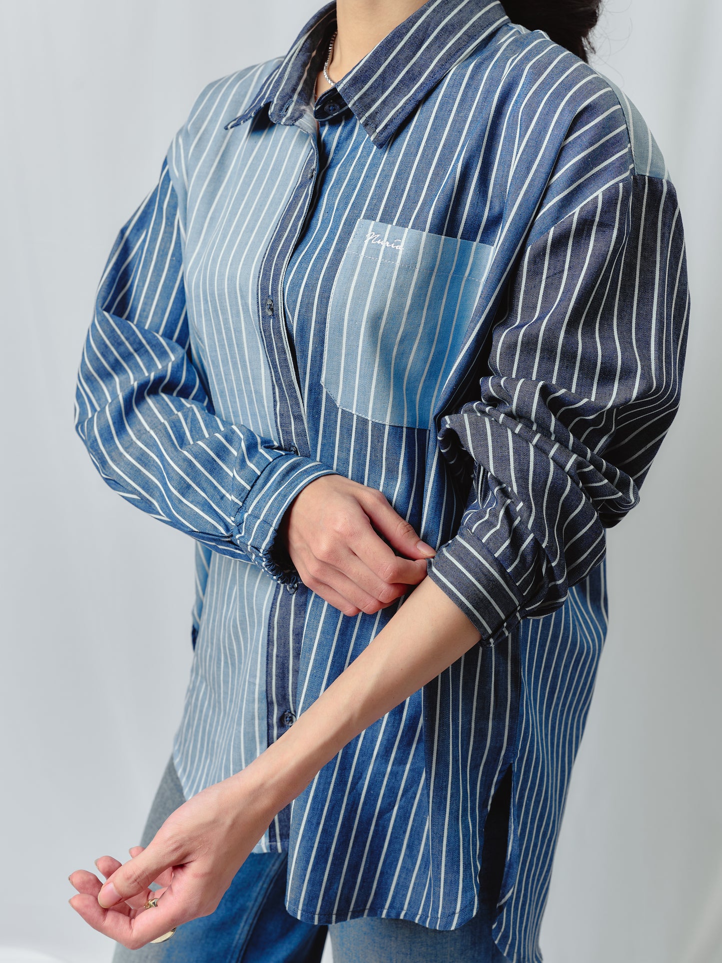 Lolly Multicoloured Chambray Denim Signature Shirt