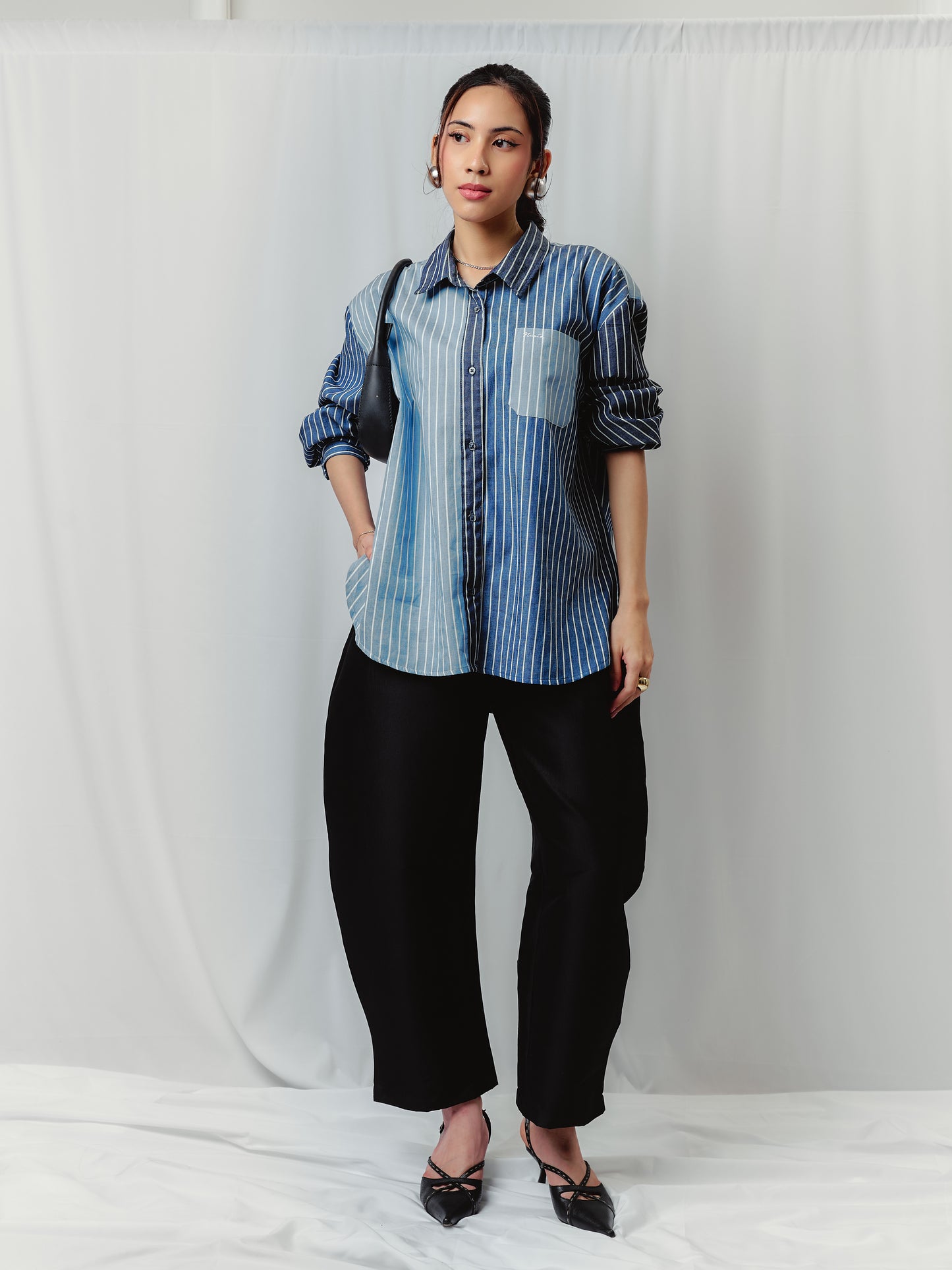 Lolly Multicoloured Chambray Denim Signature Shirt