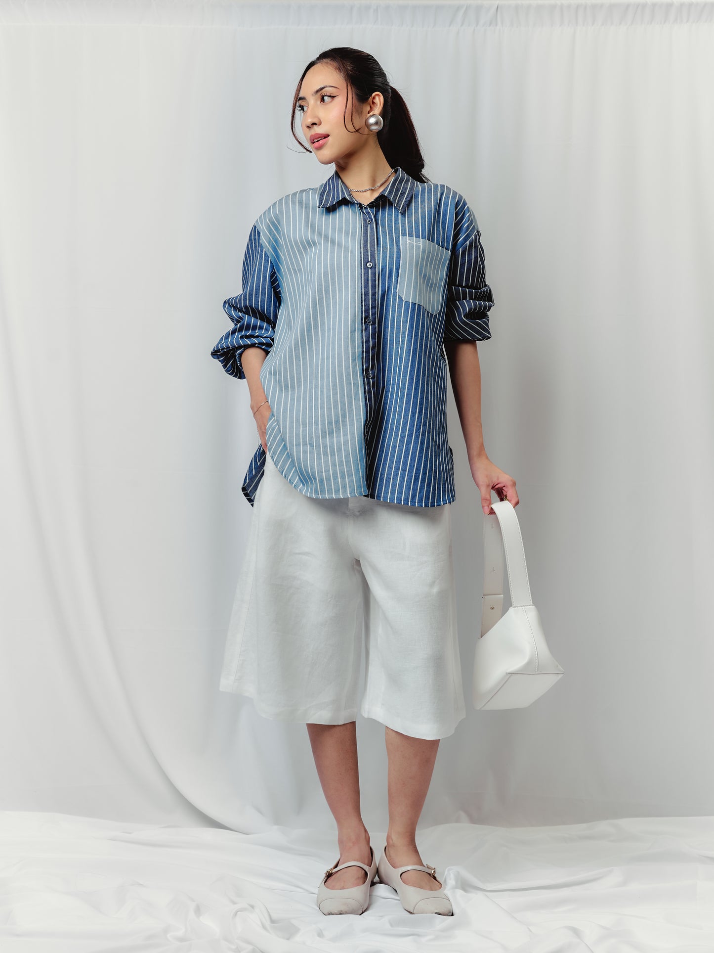 Lolly Multicoloured Chambray Denim Signature Shirt