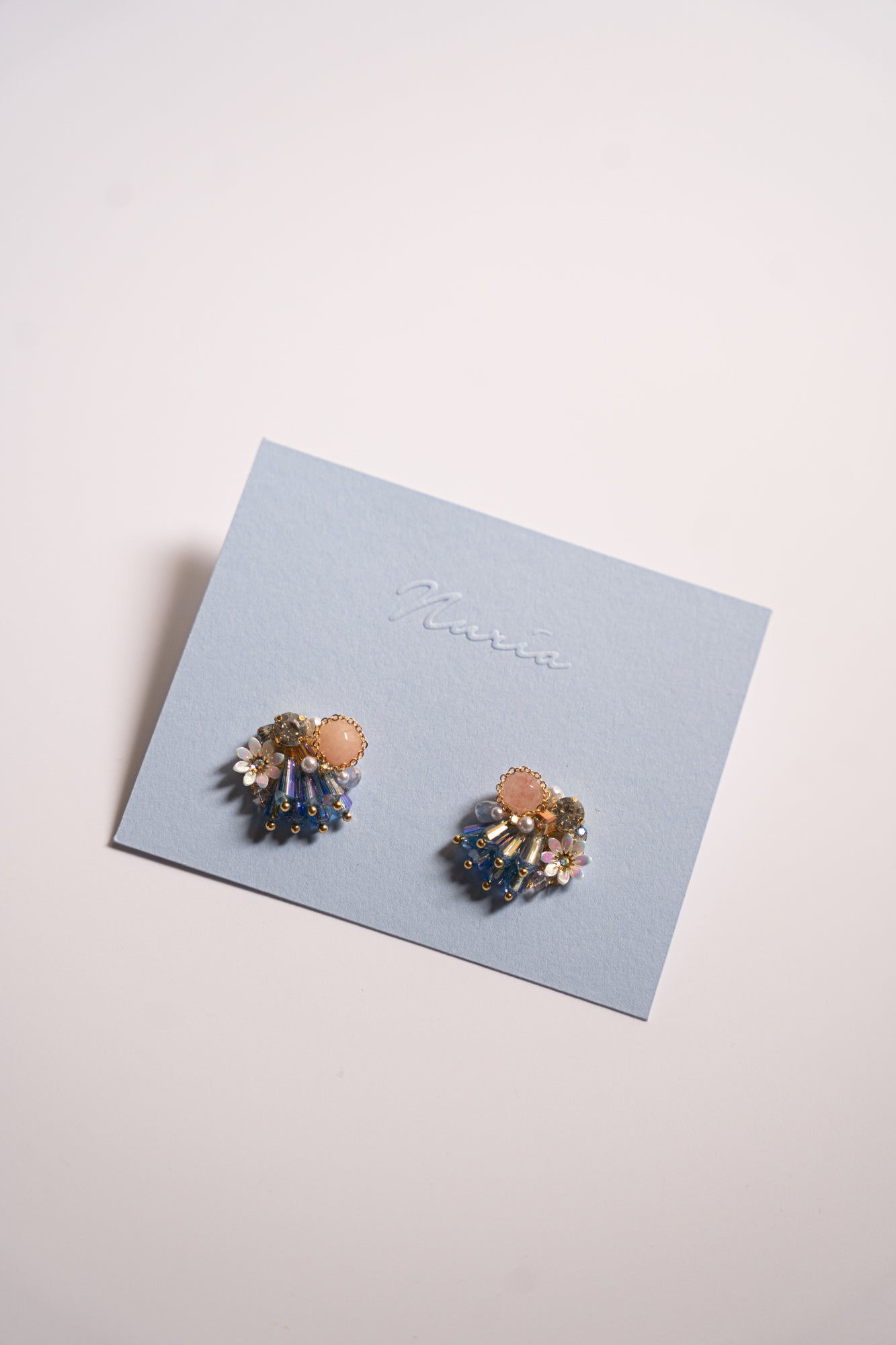 Ela Floral Blue Earrings