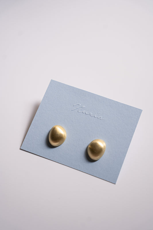 Mia Round Earrings in Gold