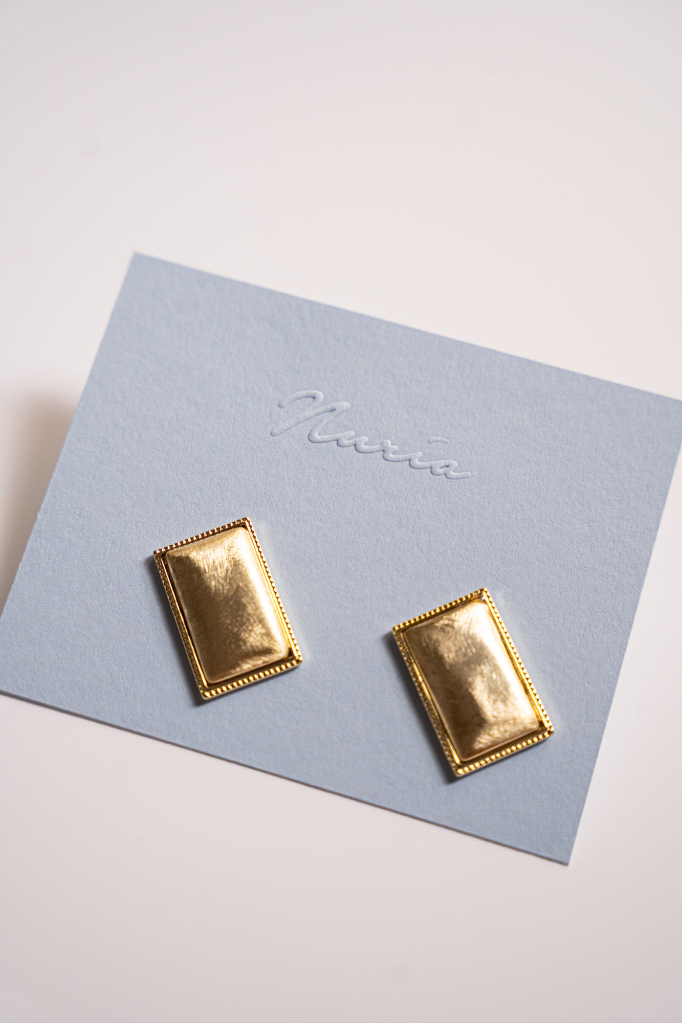 Ava Rectangle Earrings in Gold