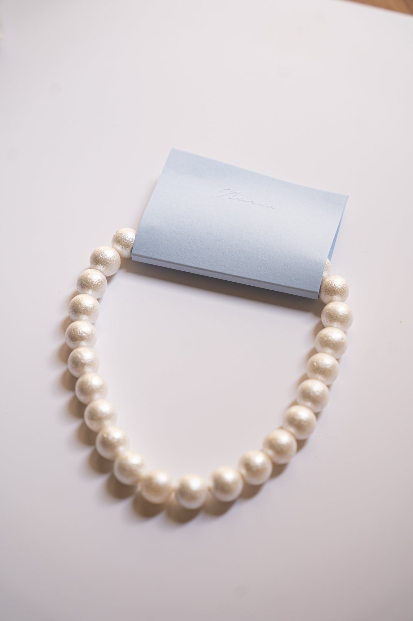 Uva Solid White Pearl Necklace