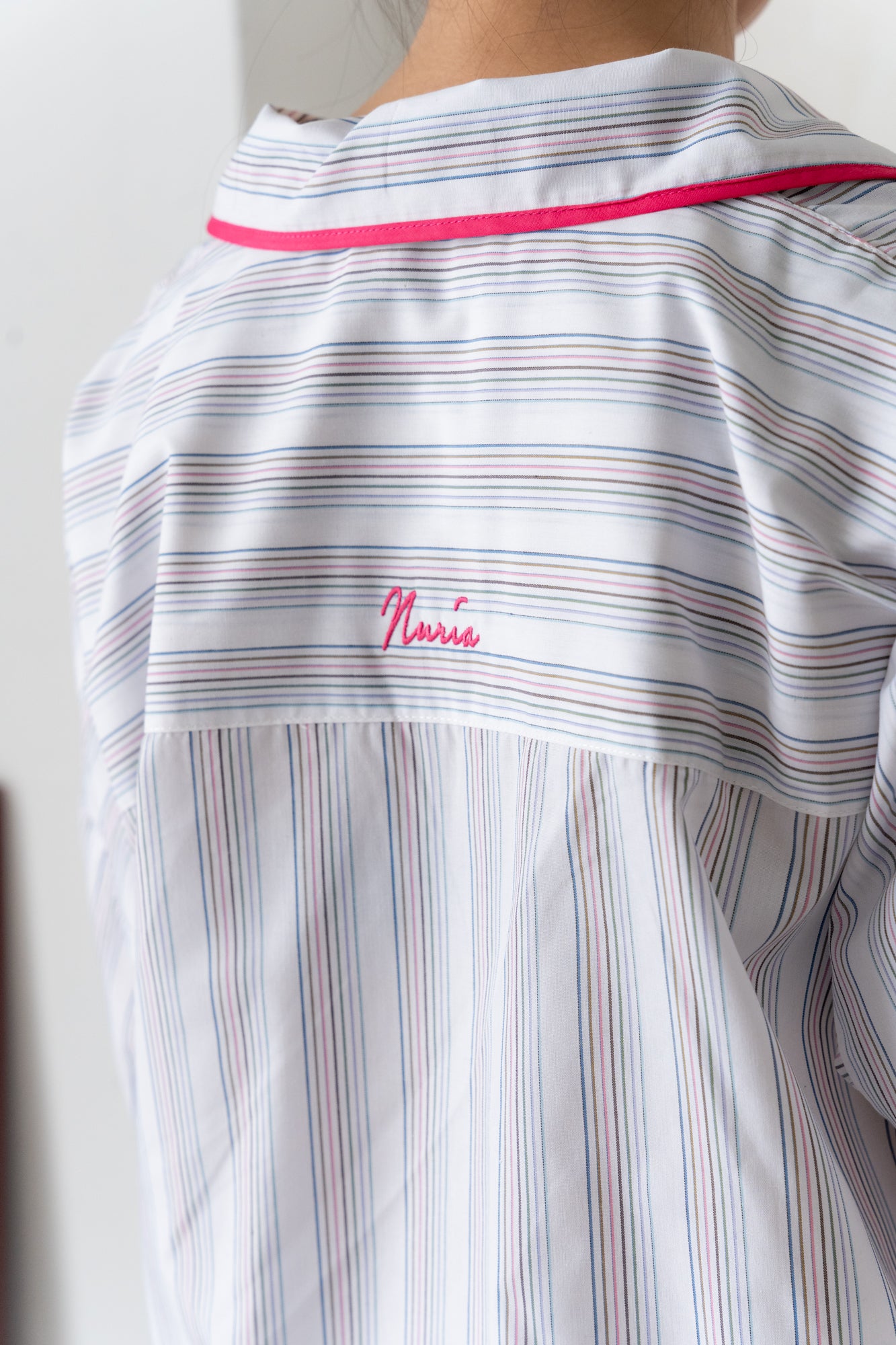 Donna Heart Pocket Striped Pyjama Set
