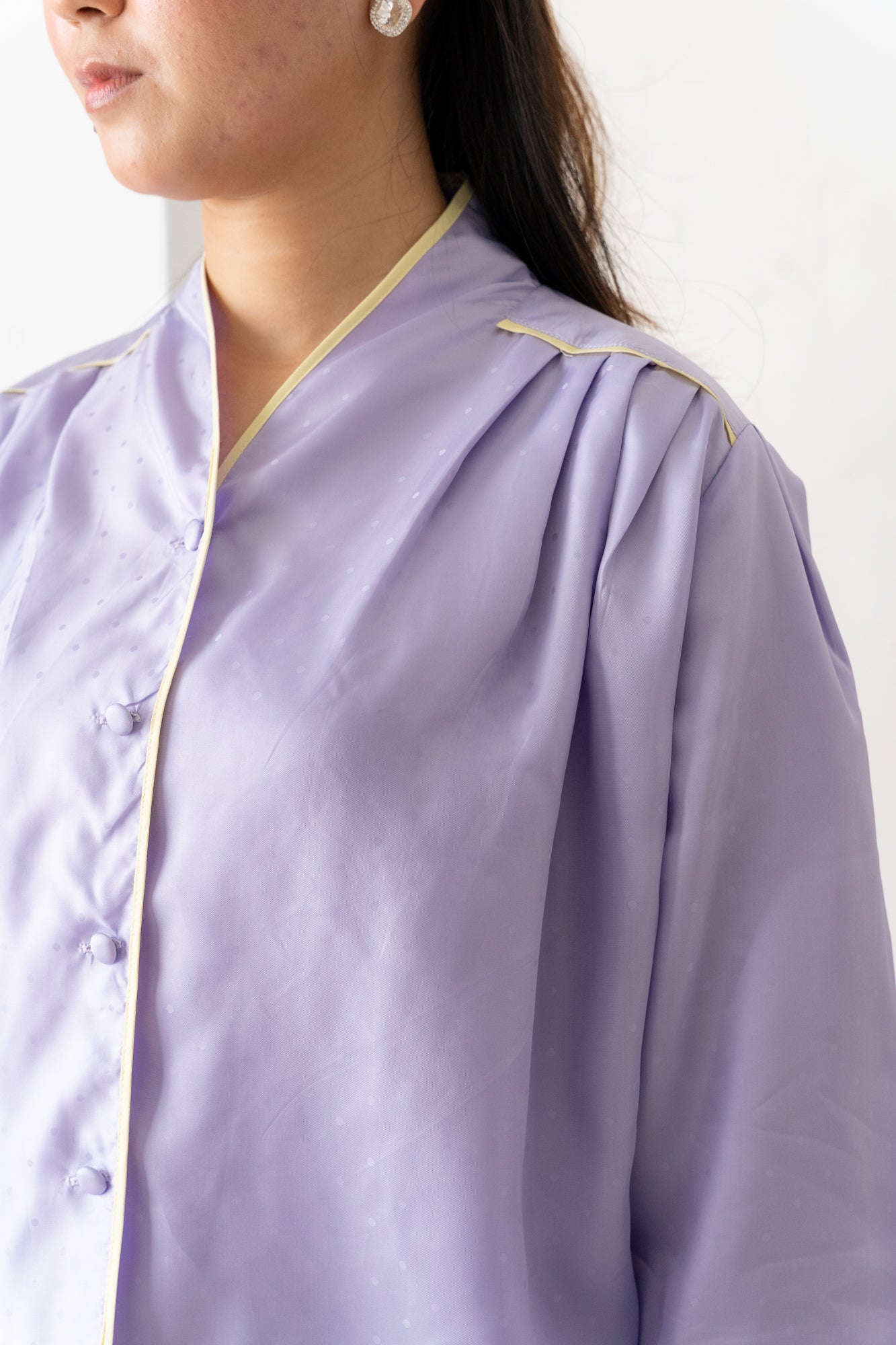 Brenda Lilac Satin Pyjama Set