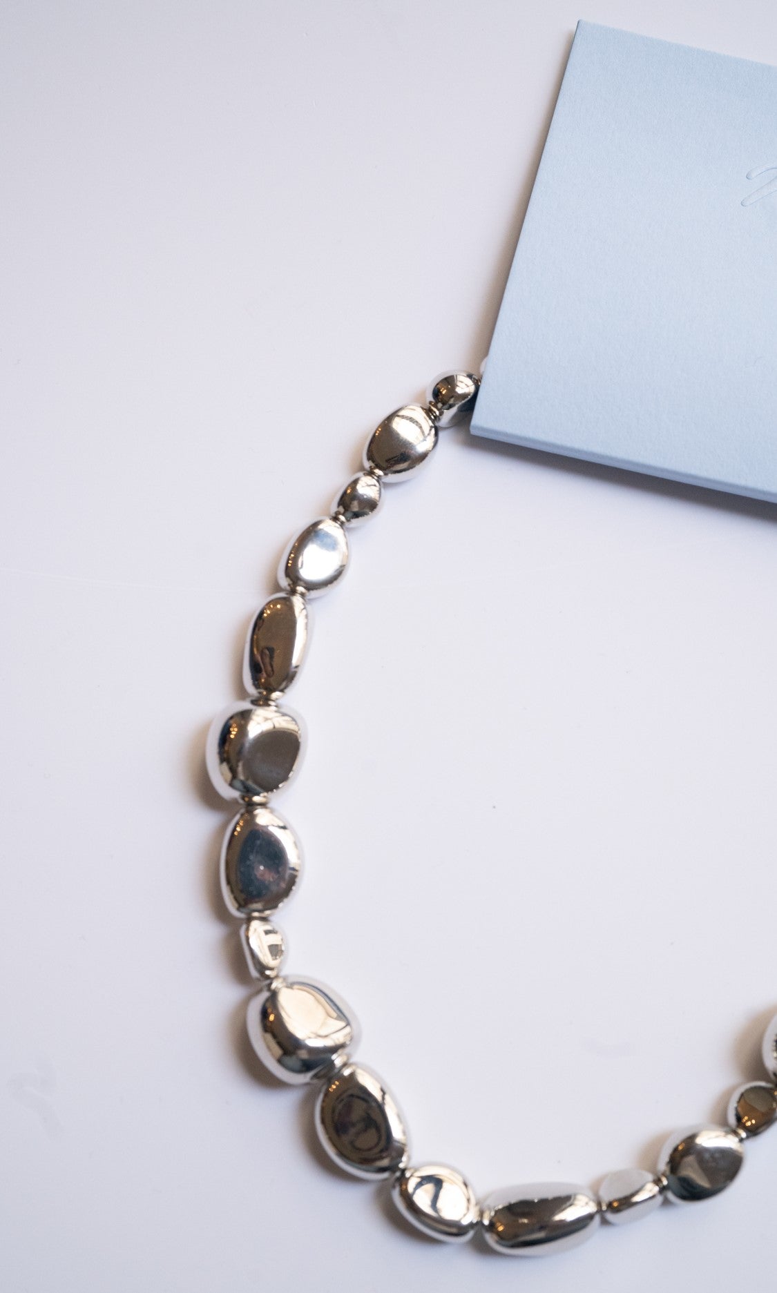 Wia Rock Asymmetrical Necklace in Silver