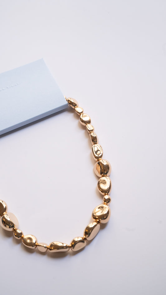 Wia Rock Asymmetrical Necklace in Gold