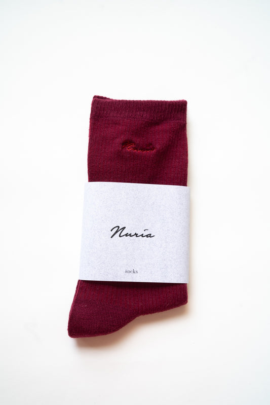 Socks in Burgundy