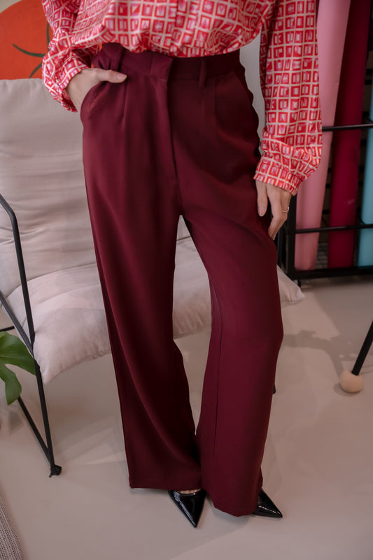 Jackie Pants in Maroon