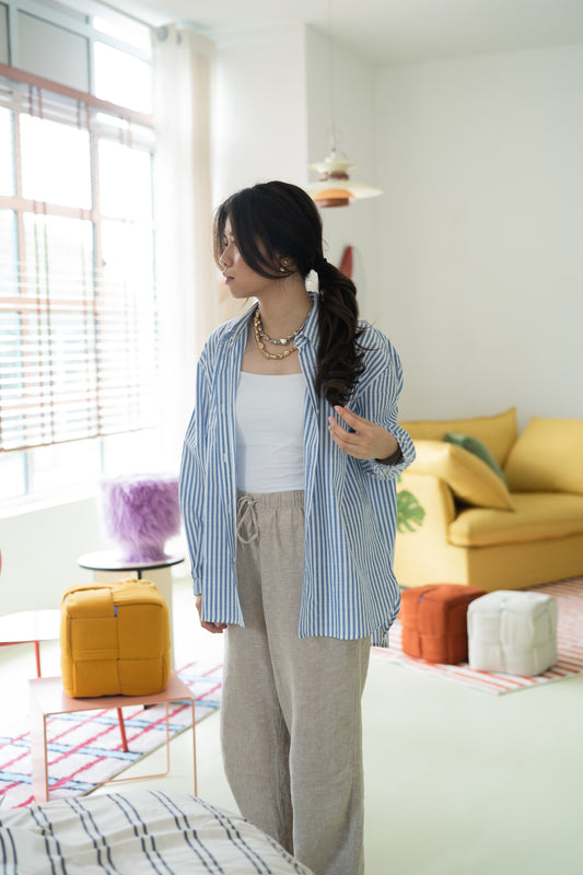 Candy Striped Shirt in Blue