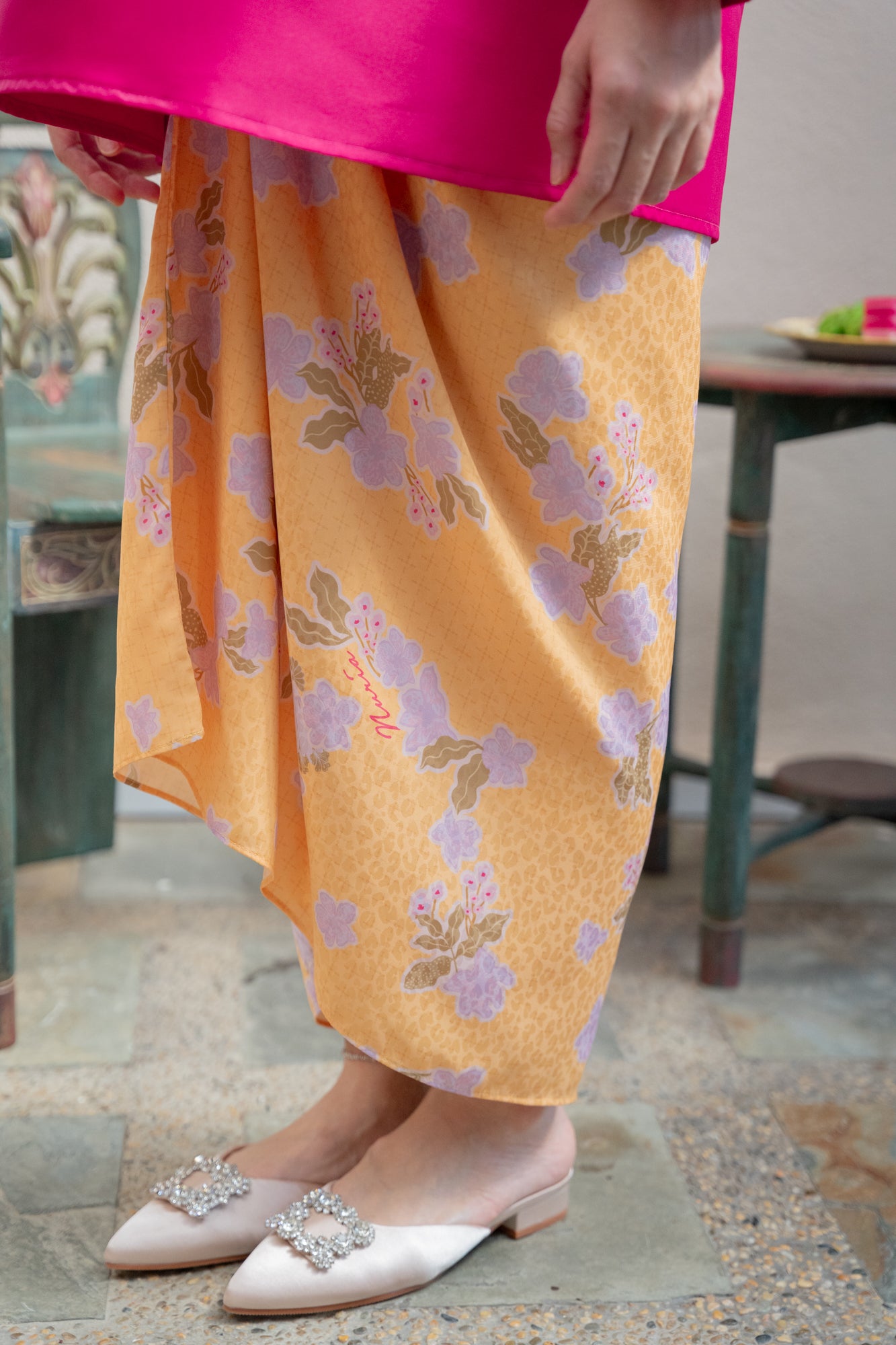 Juwita Print Pareo in Yellow / Lilac