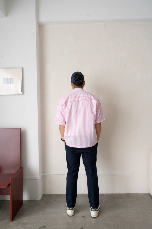 Will Boxy Striped Shirt in Pink