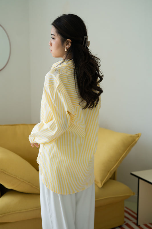 Candy Striped Shirt in Yellow