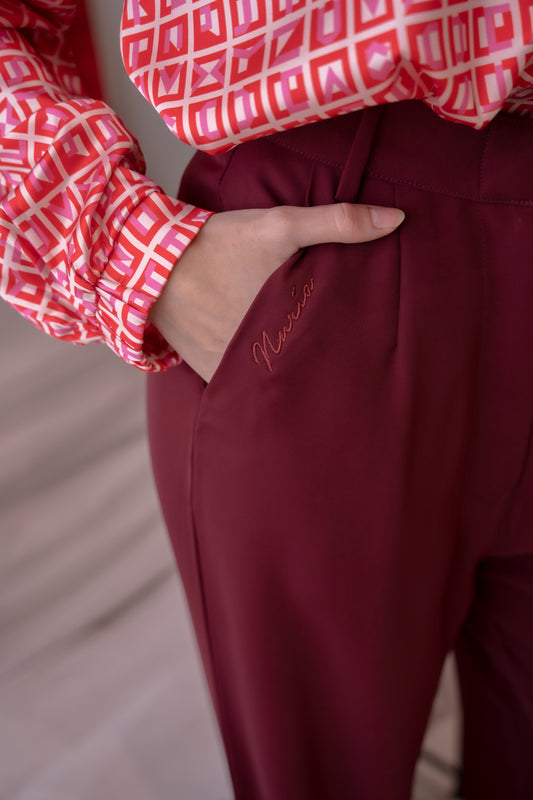 Jackie Pants in Maroon