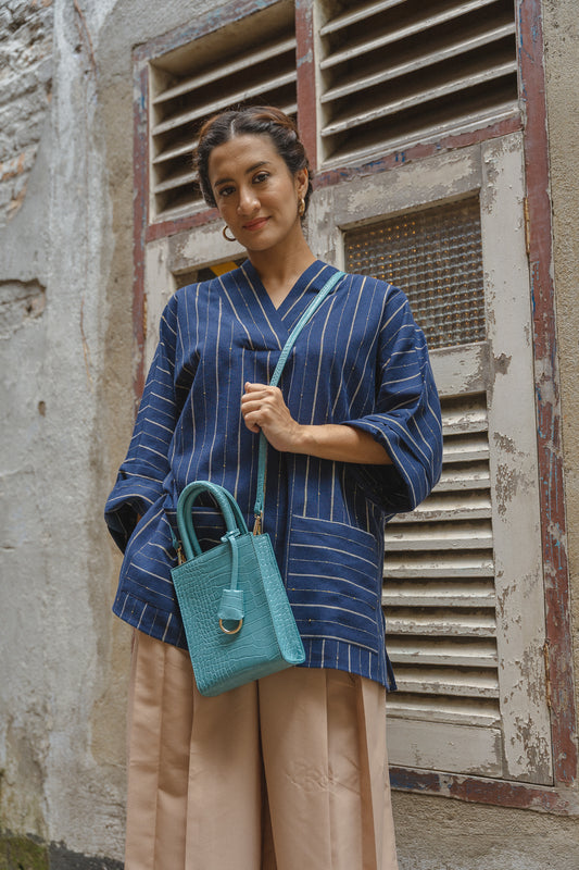 Nyata Top in Deep Blue